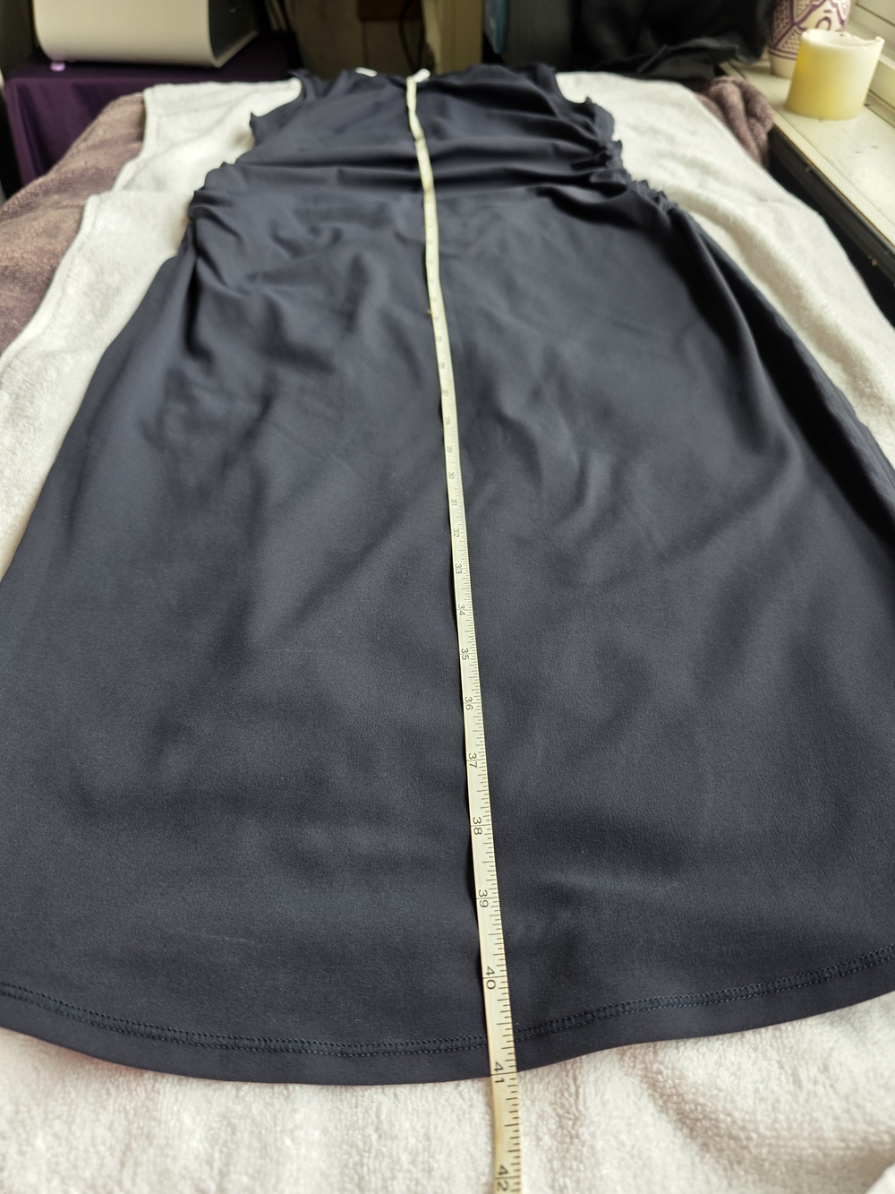 CRZ YOGA Sleeveless Navy Midi Sheath Dress | Size Small | NWOT - Picture 13 of 13